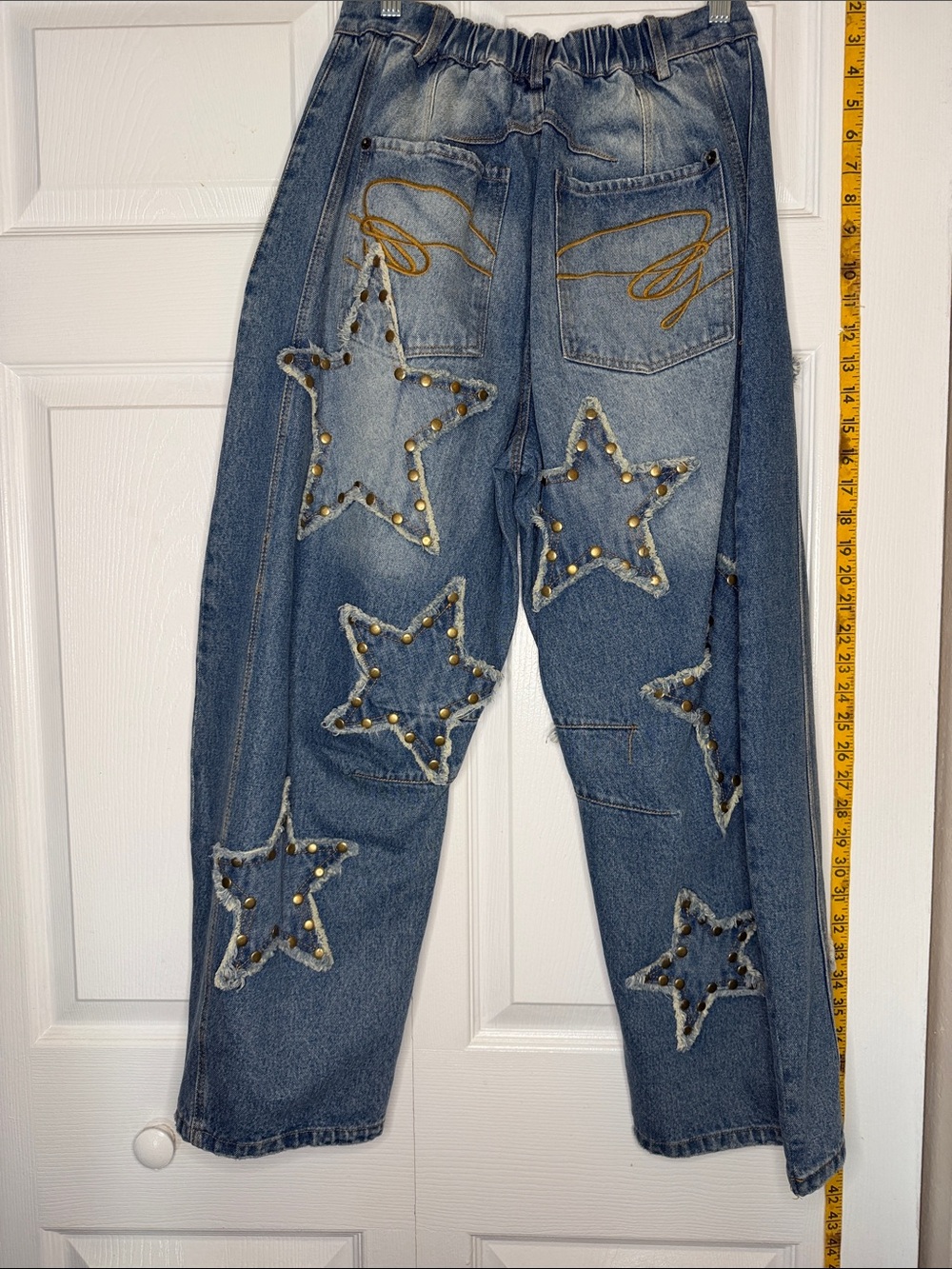 Jaded Gypsy Star-Studded Barrel Jeans - Picture 6 of 6